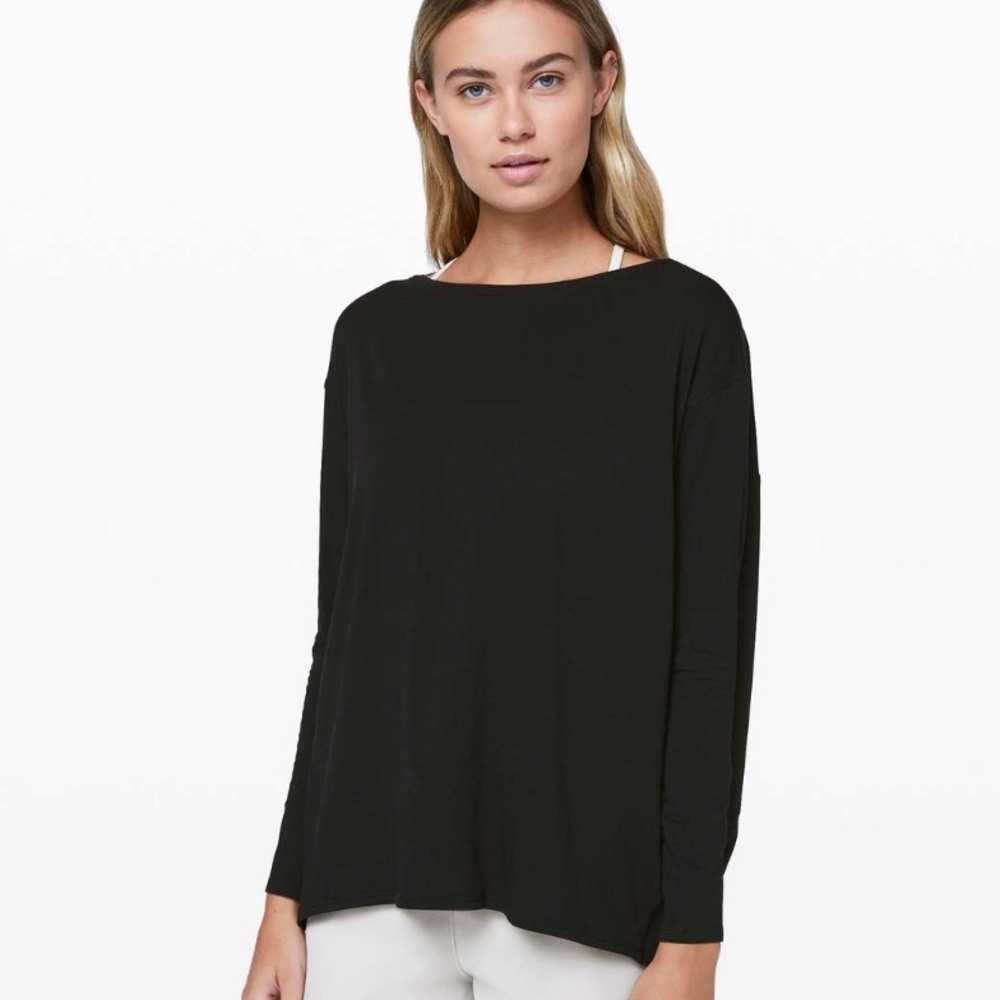 Lululemon | Back in Action Long-Sleeve Shirt (Black)